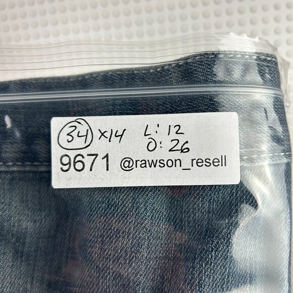 Ecko Y2K Grunge Jean Denim Shorts Size 34 Jorts Skater Punk Rock Logo Stitched - Picture 8 of 8